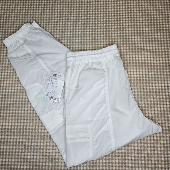 Athleta White Sheer Relaxed Fit Breathable Activewear Parachute Cargo Pants - Picture 3 of 16